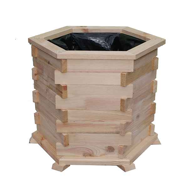 Květináč zahradní, dřevěný, velký, 50 cm, pro zahradu D23 Pl
