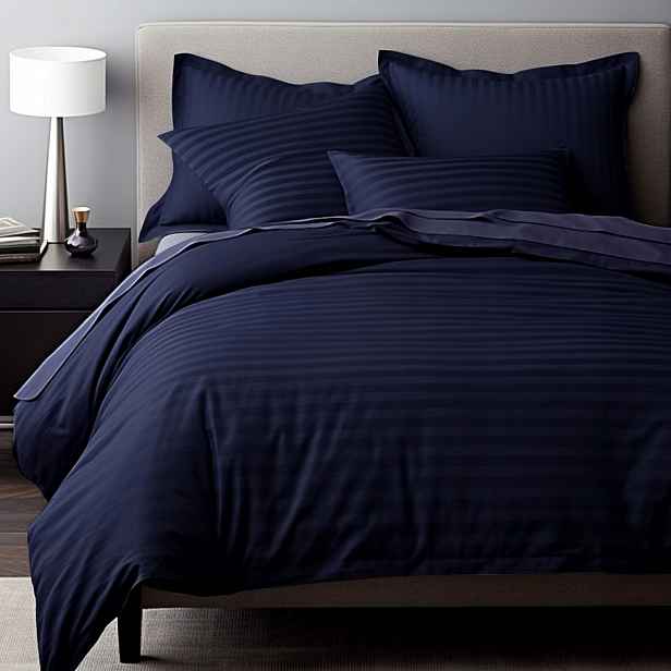 Povlečení z bavlněného saténu Cizgili Navy BLUE/160x200 Exclusive