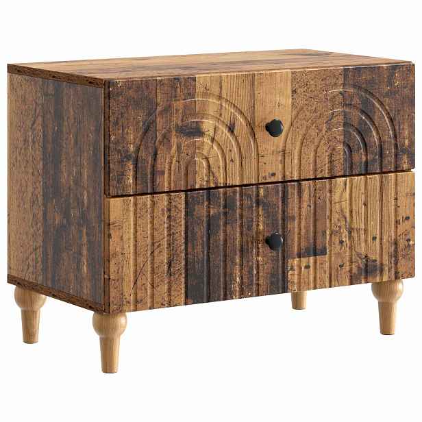 vidaXL Noční skříňka Staré dřevo 62 x 34,5 x 48 cm Kompozitní dřevo