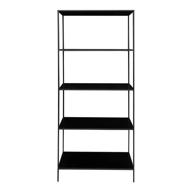 Černá kovová knihovna 80x170x36 cm Vita – House Nordic