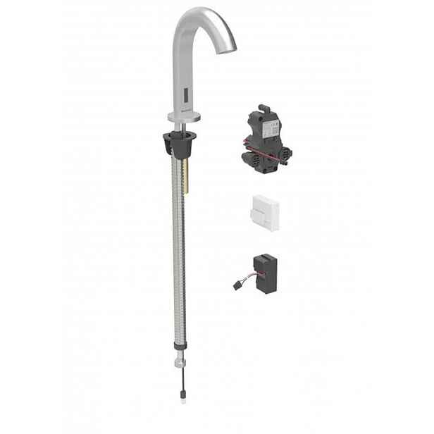 Geberit Piave - Elektronická umyvadlová baterie, síťové napájení, easy to clean, kartáčovaná nerez 116.182.SN.1