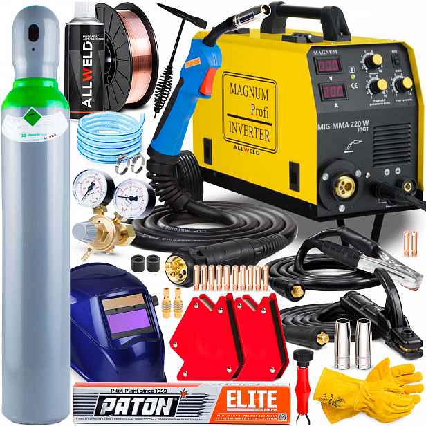 Poloautomatický Svařovací Stroj Magnum Mig 220W Mag Mma Alu 230V 200A Igbt