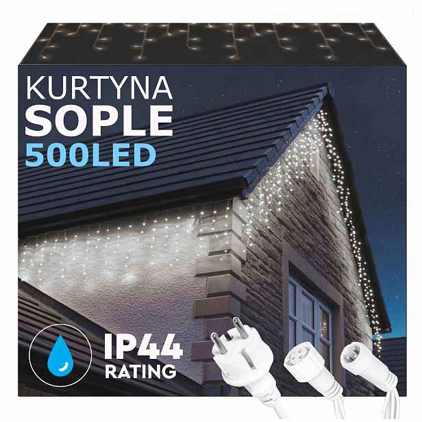 Sople Venkovní Lampy 500LED IP44 Stálé Světlo Světelný Závěs 21 m