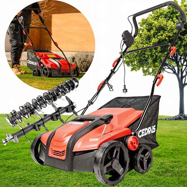 Elektrický Provzdušňovač Vertikutátor 1800W 2V1 38 CM Cedrus WE38 CEDWE38
