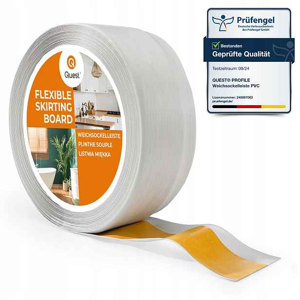 Podlahová lišta samolepicí Quest Pvc 50x20mm bříza 25m flexibilní