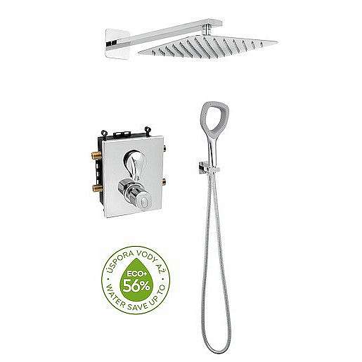 Sprchový systém Novaservis Metalia ECO+ pod omítku s termostatickou baterií chrom SADAECO52RT