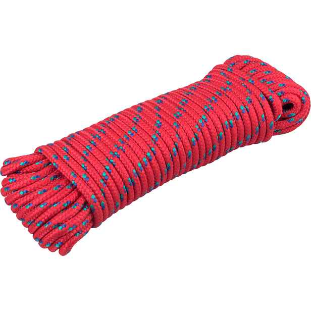 EXTOL PREMIUM Pletená polypropylenová šňůra – 6 mm x 20 m, červená