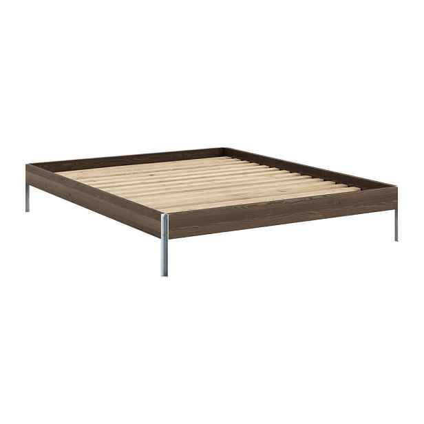 Hnědá dvoulůžková postel z borovicového dřeva s roštem 160x200 cm Core – Karup Design