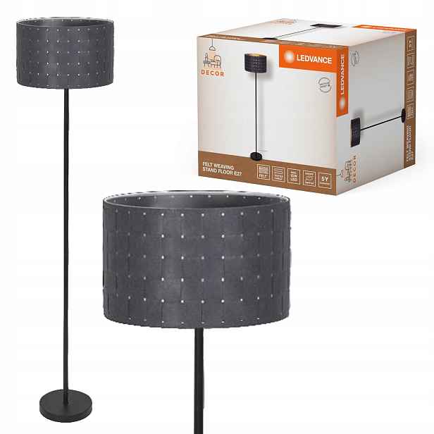Podlahová lampa Dekorativní stojací lampa E27 Šedá Decor Ledvance