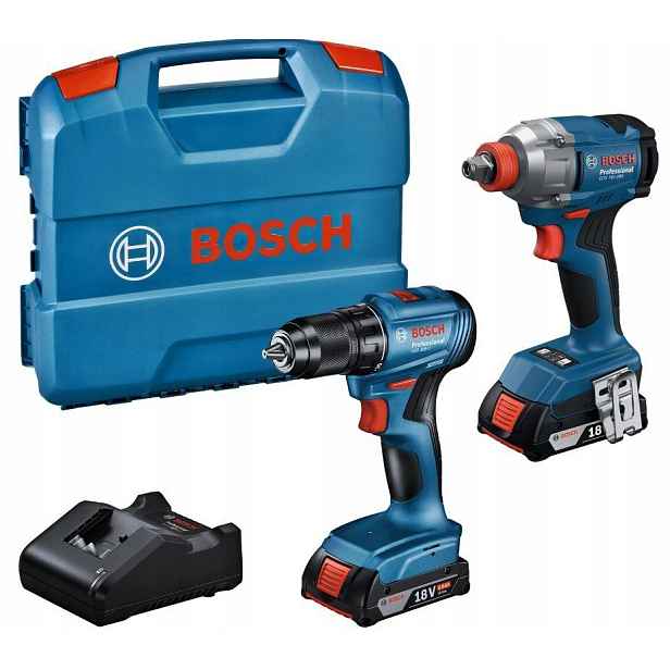 Bosch Komplet Combo 18V (gdx 18V-285, Gsr 185-LI) 2x2,0Ah L-case