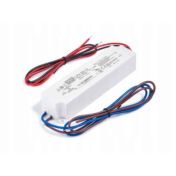 Napájecí Zdroj Pro Led 12V 35W 3A IP67 Lpv Mean Well