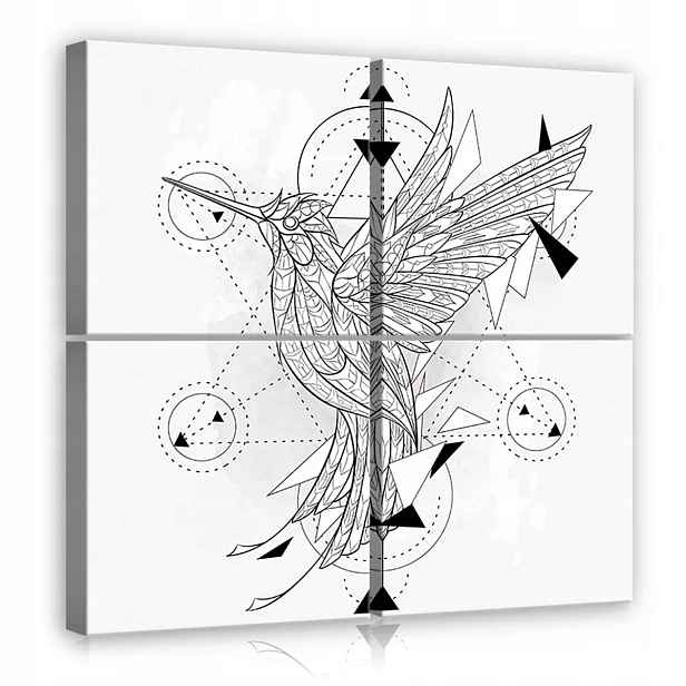 Obraz Na Plátně Canvas 50x50 Pták Abstrakce Vzor