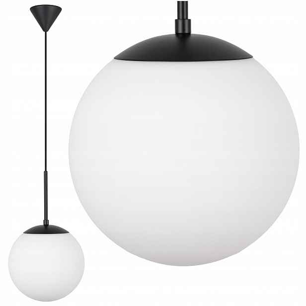 Závěsné stropní svítidlo E27 Kula bílá černá Led Skleněná lustrová lampa do pokoje