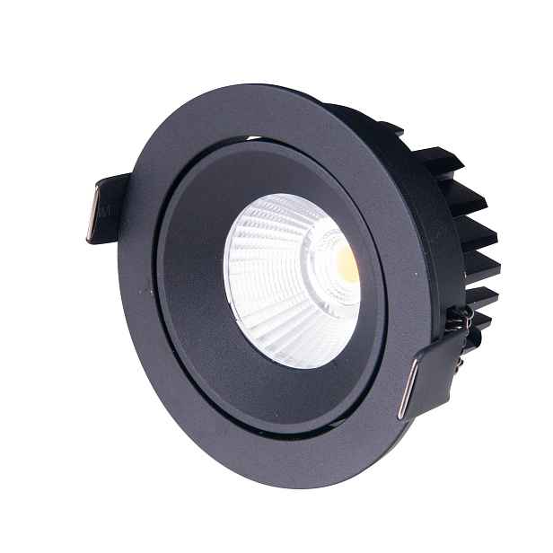 Maxlight Cyklop Led Černá Lampa Kulaté Stropní Svítidlo 12W IP65 Nastavitelná Teplá