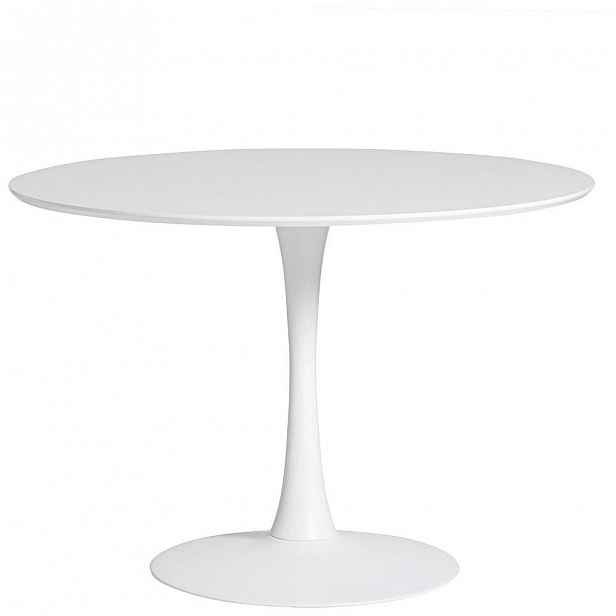 Kulatý bílý jídelní stůl Marckeric Oda, ⌀ 110 cm