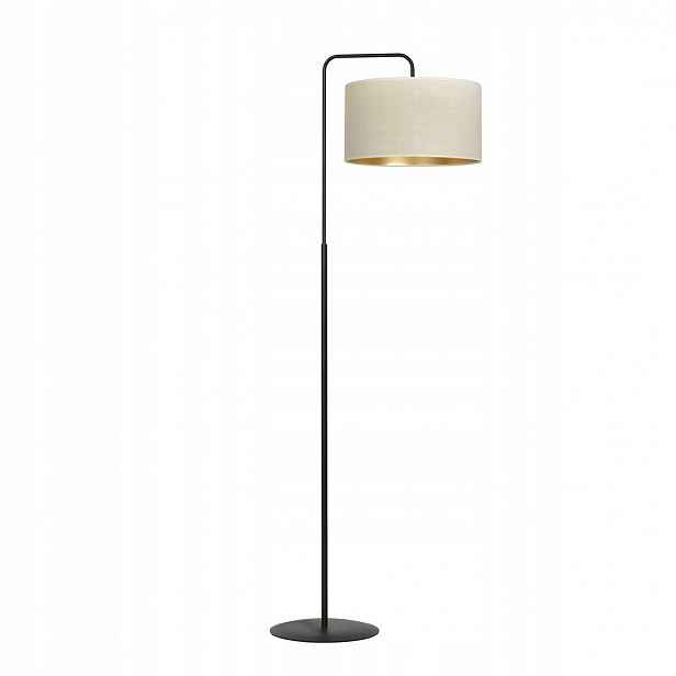 Podlahová lampa Hilde LP1 černá s velurovým stínítkem E27, 150 cm