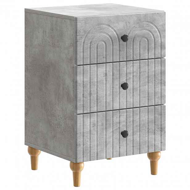vidaXL Noční skříňka Betonově šedá 43x 41 x 66,5 cm Kompozitní dřevo