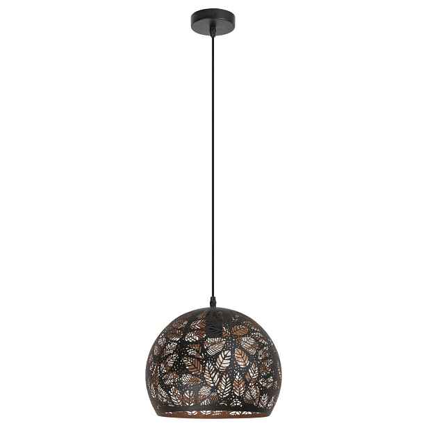 Orientální dekorativní závěsná lampa černá do obývacího pokoje nad stůl 28 cm Rabalux