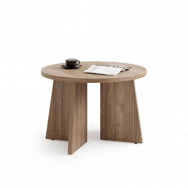 Idohome BELLAGIO menší konferenční stolek Ø 58 cm, ořech Royal