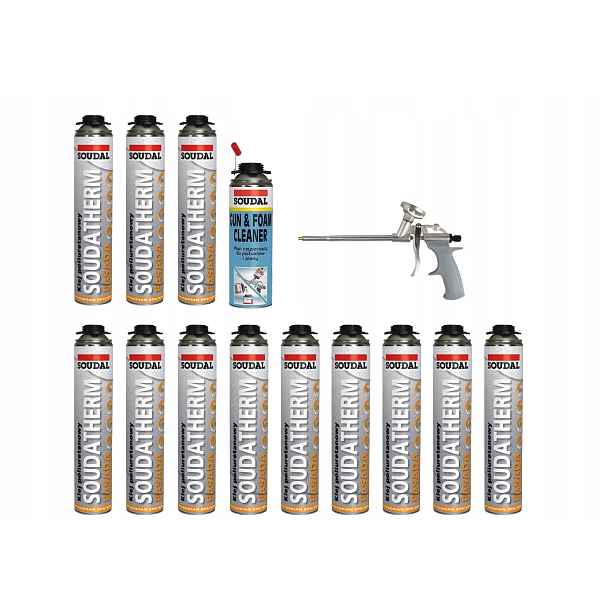 Soudal Lepidlo na polystyren 119243 Soudatherm 12 Ks čistič pistole