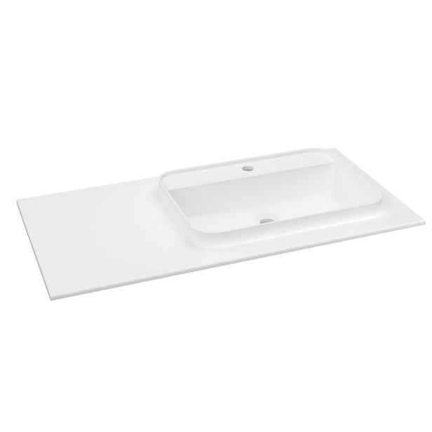 Sapho BRAHEA umyvadlo 101x51,5cm (30+70cm), pravé, bílá mat