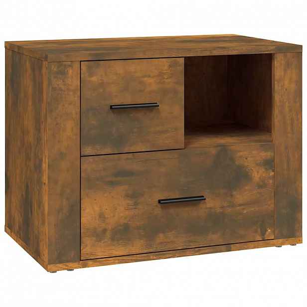 vidaXL Noční stolek kouřový dub 60x36x45 cm kompozitní dřevo