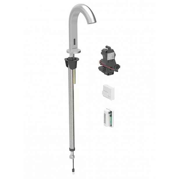 Geberit Piave - Elektronická umyvadlová baterie, napájení z generátoru, easy to clean, kartáčovaná nerez 116.186.SN.1