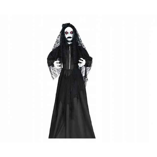 Interaktivní Mrtvá Vdova Světlo Zvuk Pohyb 170 CM Černá Halloween