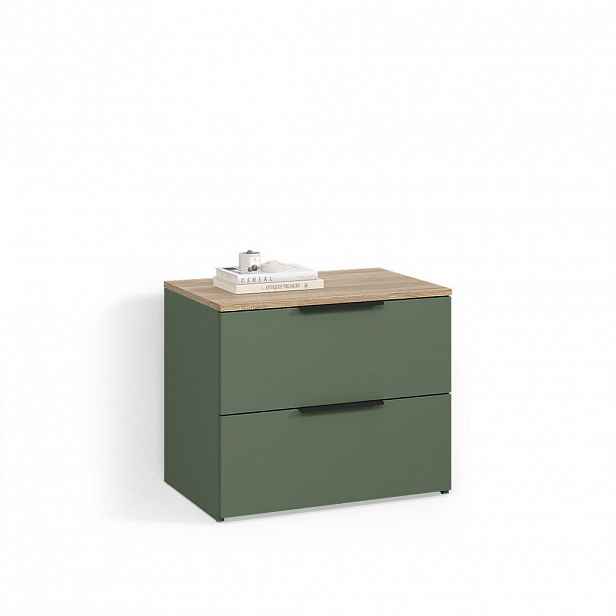 Livinity® KREDENC Piave Zelená 60 x 50 cm se 2 zásuvkami