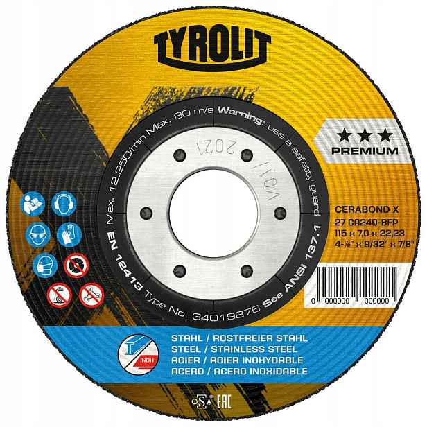 Brusný kotouč pro hrubování nerezové oceli Cerabond X 230x4 mm CA24Q-BFK