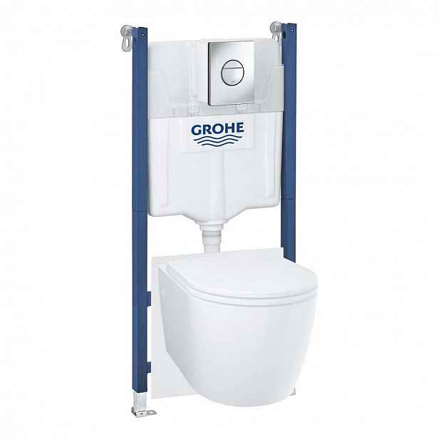 Grohe Start Round - Set předstěnové instalace, klozetu Start Round, sedátka Softclose a tlačítka Sail, chrom 103843SH00