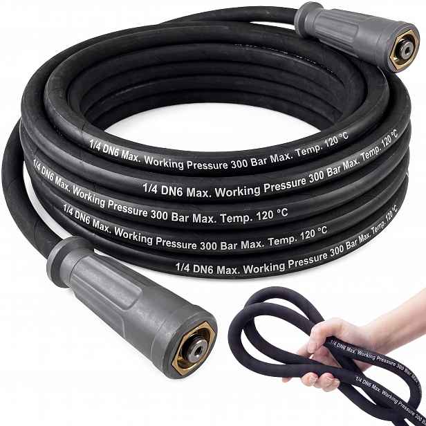 Hadice 5 M Pro Myčku Karcher Hd Hds Easy Lock TR22 DN6 1/4 300 Bar 120°C Opletení