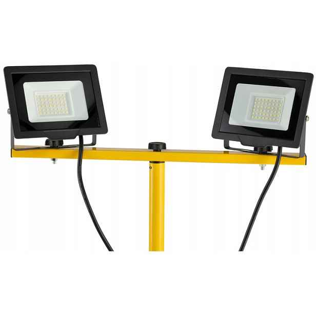 Led Reflektor 2x 100W Stativ Kabel, Studená bílá 6000K, 14000lm