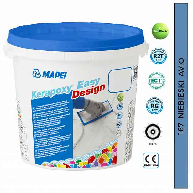 Mapei Epoxidová Spárovací Hmota Kerapoxy Easy Design 3 kg 167 Modrá Avio
