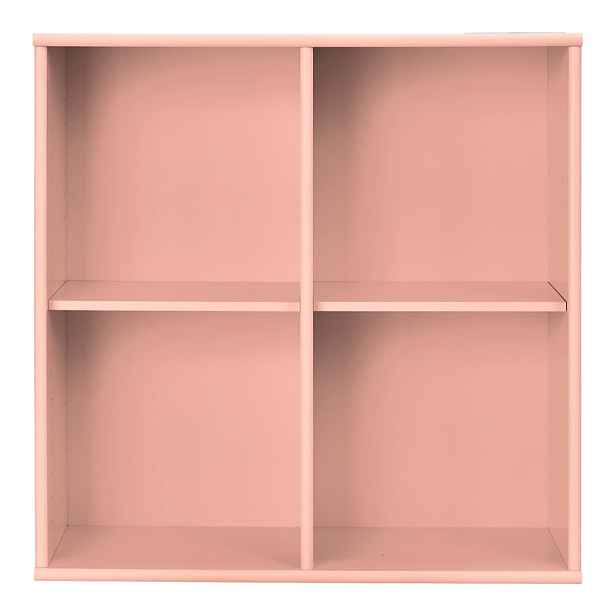 Růžová závěsná knihovna 70x70x27 cm Mistral – Hammel Furniture