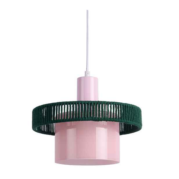Tmavě zelené/růžové skleněné závěsné svítidlo ø 25 cm Firenze Long – Leitmotiv