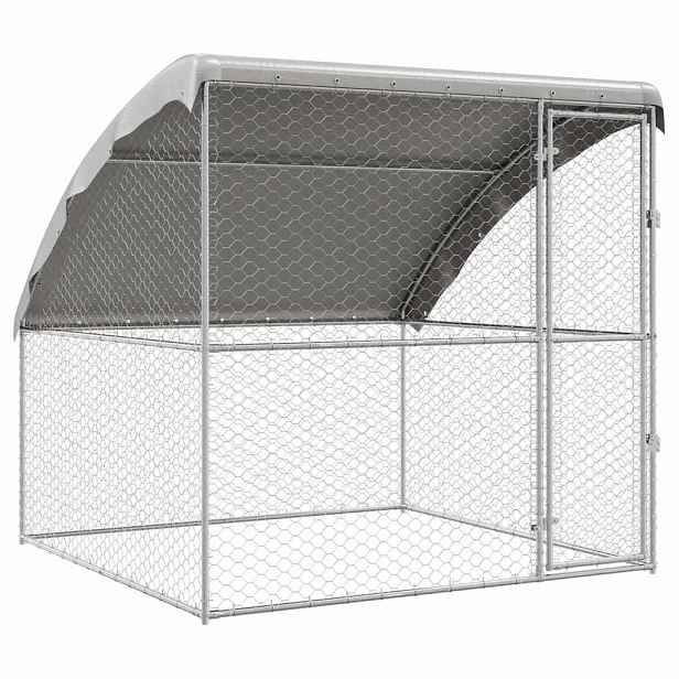 vidaXL Psí kennel Stříbrná 2 x 2 x 2 m Pozinkovaná ocel