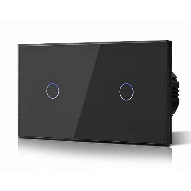 WiFi spínač světla Bseed dotykový zásuvka, skleněný, bez N, Smart Home