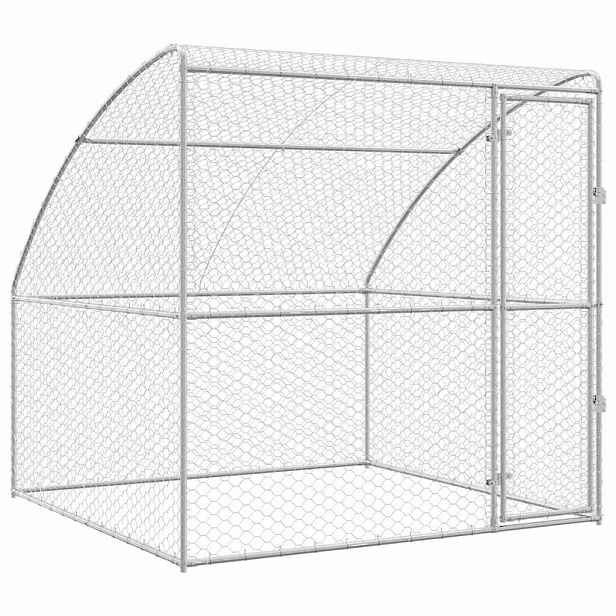 vidaXL Psí kennel Stříbrná 2 x 2 x 2 m Pozinkovaná ocel