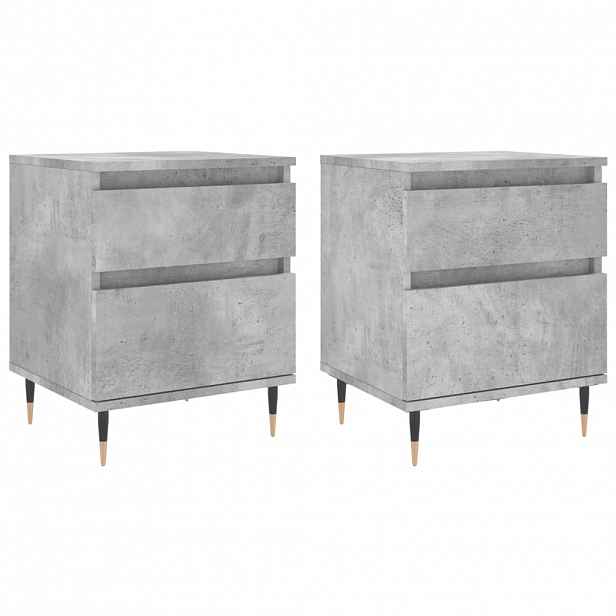 vidaXL Noční stolky 2 ks betonově šedé 40x35x50 cm kompozitní dřevo