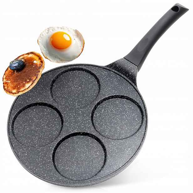 Granitová pánev na vejce 4 otvory Simple Home 26 cm