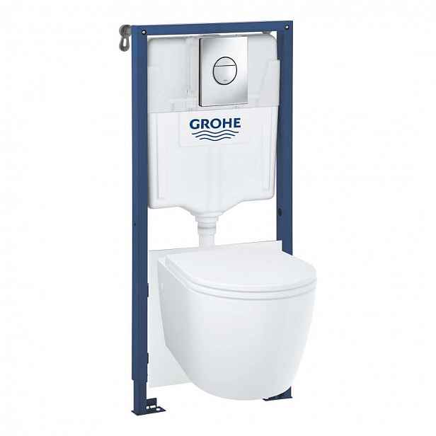 Grohe Start Round - Set předstěnové instalace, klozetu Start Round, sedátka Softclose a tlačítka Sail, chrom 103846SH00