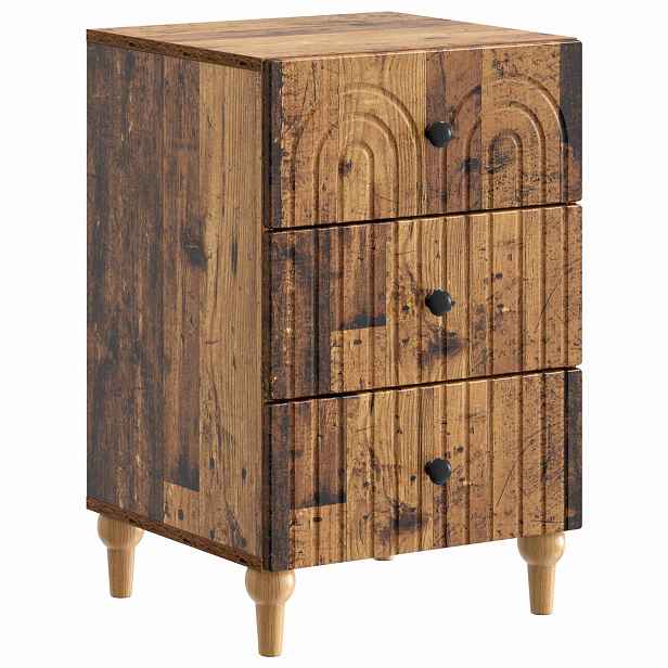 vidaXL Noční skříňka Staré dřevo 43x 41 x 66,5 cm Kompozitní dřevo