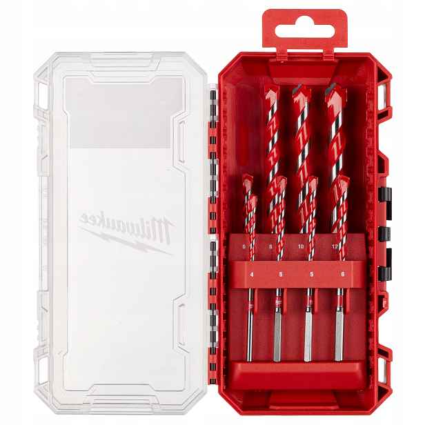 Sada vrtáků do betonu 4-12 mm 8 dílů Milwaukee válcové Premium