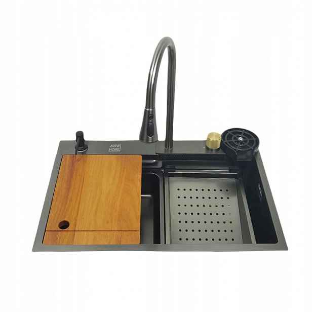 Ocelový dřez Inox 7545 vodopádový