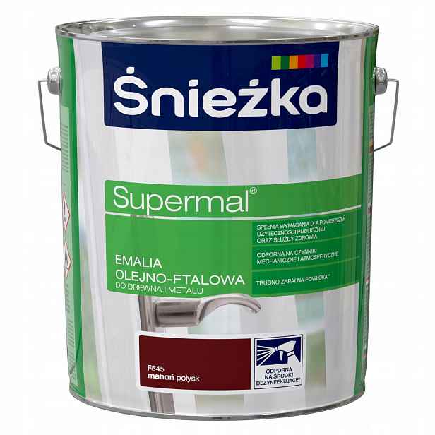Śnieżka Supermal Olejovo-ftalový Smalt Lesk Mahagon F545 10L