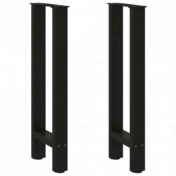 vidaXL Nohy konzolového stolku černé 2 ks 38 x (72-73) cm ocelové