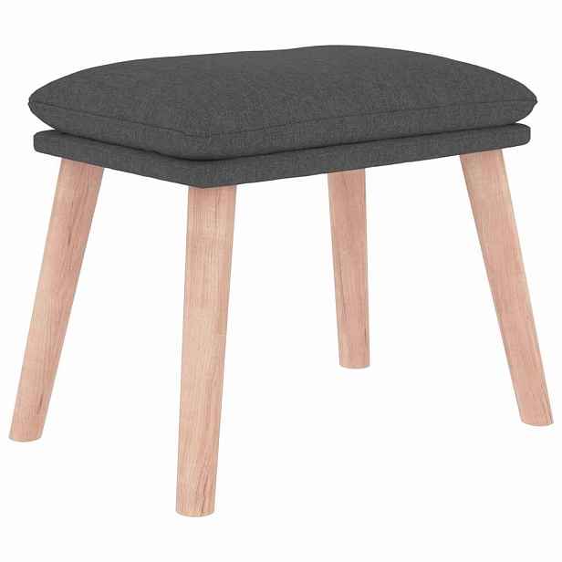 vidaXL Podnožka tmavě šedá 45 x 29,5 x 35 cm textil