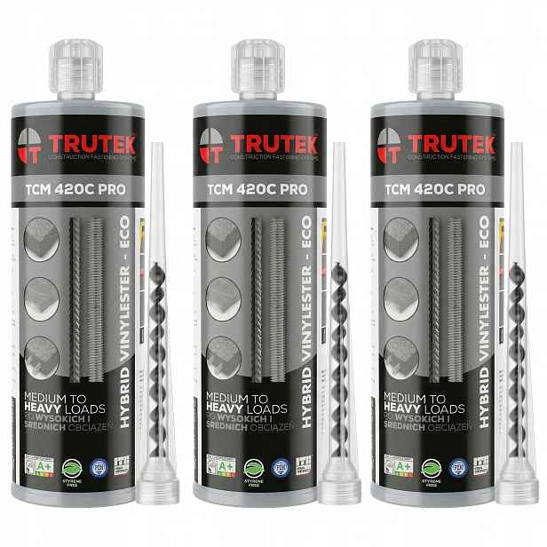 Chemická Kotva Na Betonu Železobetonu Tcm 420C Pro 420 ml Sada 3 Kusů