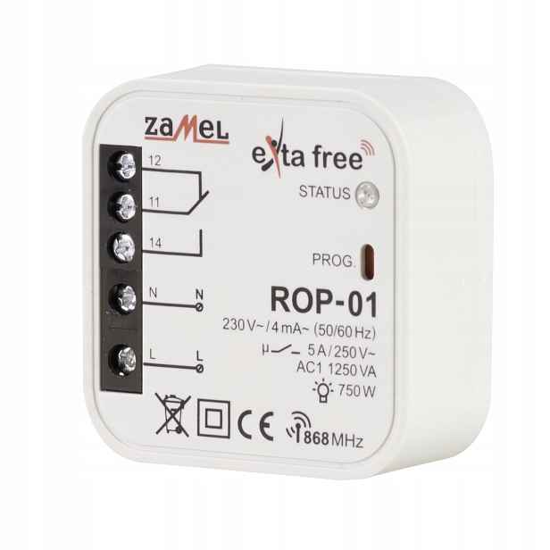 Rádiový ovladač Zamel ROP-01 Exta Free 1 Kanál No/nc
